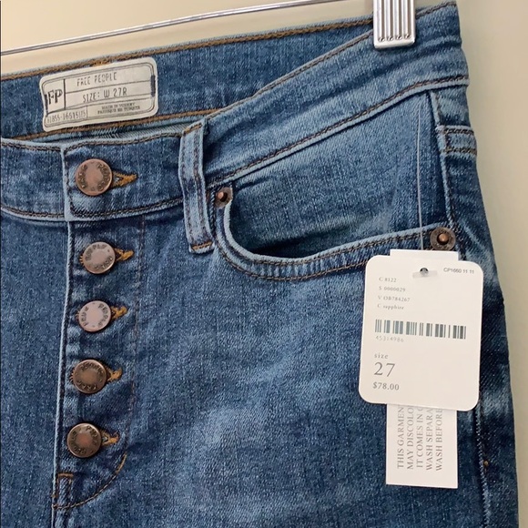 NWT Free People Button-fly Jeans - Picture 3 of 8